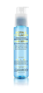 Giovanni Biotin & Collagen Hair Serum bottle for frizz control and shine