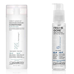 Giovanni Direct Leave-In Conditioner bottle demonstrates weightless moisture for detangling.