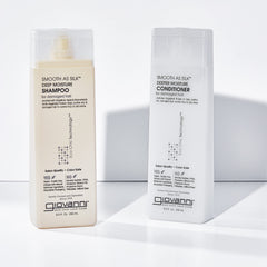 Giovanni Smooth as Silk set display with two 24 oz bottles on shelf.