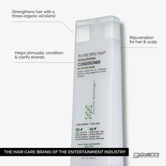 GIOVANNI Tea Tree Triple Treat close-up of cooling peppermint essence on scalp