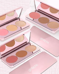 Highlighter swatch from Girlactik Blush Me & Glow Deep for radiant luminosity.