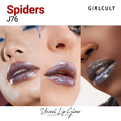 GIRLCULT Glass Shine J76 application close-up reveals smooth, non-sticky glide.