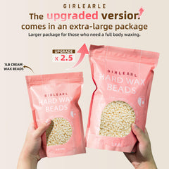 GIRLEARLE coconut-infused wax beads deliver a gentle, coconut-scented waxing experience.