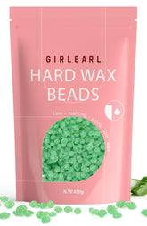 GIRLEARLE wax beads aloe vera 1lb package for gentle at-home waxing.