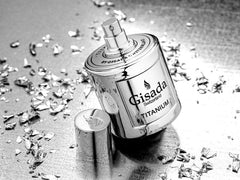 Gisada Titanium bottle cap close-up highlights premium craftsmanship.