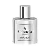 Gisada Titanium bottle front view for daily refinement.