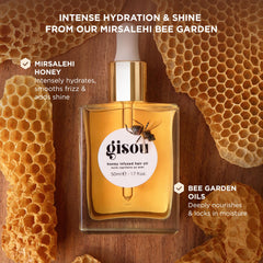 Gisou Honey Infused Hair Oil Mini hand-application for even distribution