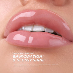 Gisou Honey Infused Lip Oil bee garden oil blend illustration shows conditioning benefits.