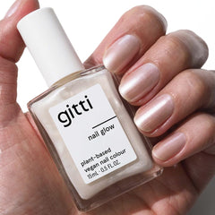 Gitti plant-based nail polish bottle showing a glossy finish and rich color.