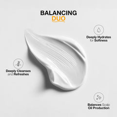 GK HAIR Balancing duo packaging emphasizes color-safe, gentle formula