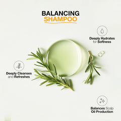 GK Hair Balancing Shampoo foamy rinse indicating buildup removal.