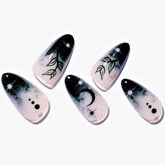 GlamerMaid Gothic Ombre Almond Nails showcase bold, long-lasting style.