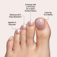 Easy application with breakaway tabs for quick toenail fitting.