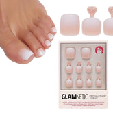 Glamnetic Creamier neutral-ombre toenails for versatile day-to-night looks.
