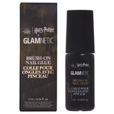 Glamnetic Harry Potter brush-on nail glue bottle for precise application.
