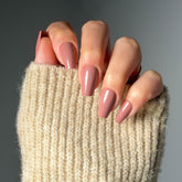 Glamnetic Mauve Affair nails front view with muted purple shade for versatile salon wear