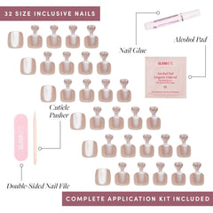 Glamnetic Pure Intentions nude-ombre finish adds subtle shine to toes
