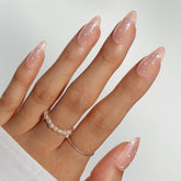 Glamnetic Sugar Glazed medium oval nails for everyday wear