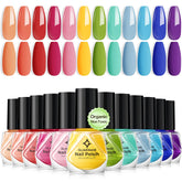Glamonade 12-color nail polish set swatches showcase vibrant, kid-friendly tones.