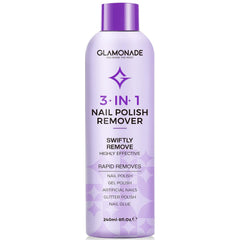 Glamonade acetone remover bottle cap close-up showing spill-resistant design for home use.