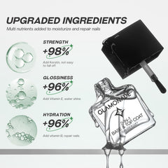 Water-based clear formula droplets on brush