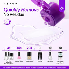 Glamonade Nail Polish Remover ingredients close-up with glycerin, vitamin E, and plant oils.