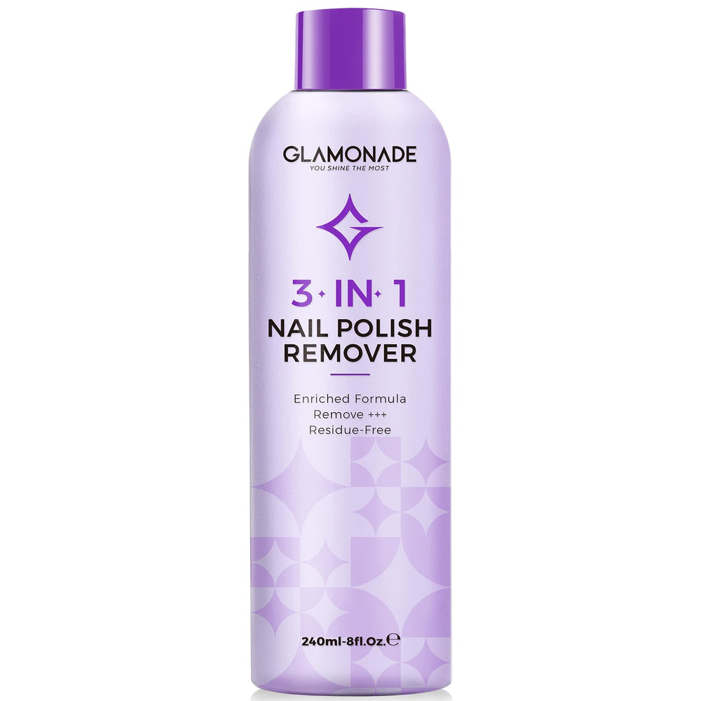 Glamonade bottle of Super Strong Brush-On Nail Glue for salon-grade hold