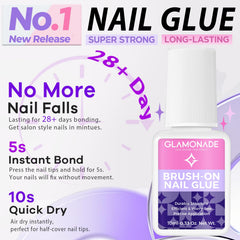Glamonade precision brush in action for clean, mess-free DIY mani.