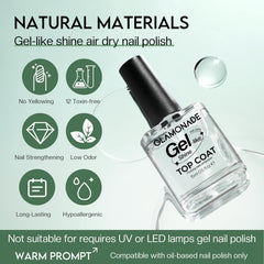 Glamonade Top Coat brush applying a smooth, even coat on nails.