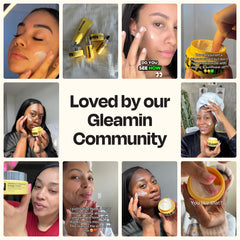 Gleamin Advanced Brightening Face Moisturizer jar close-up with rich cream