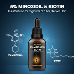 Glemme 5% Minoxidil serum dropper for precise scalp dosing.