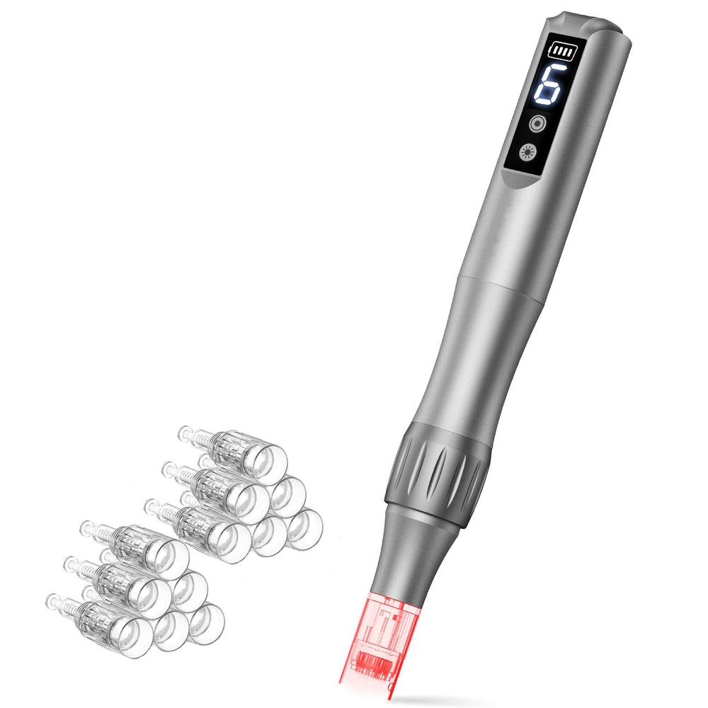 Glemme microneedle derma roller pen 0.25mm, compact for precise at-home sessions.