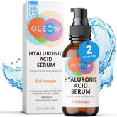 GLEOW Pure Hyaluronic Acid Serum bottle delivering precise hydration for daily use