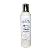 Glimmer Goddess Organic Vitamin C Facial Cleanser bottle front for daily hydration.