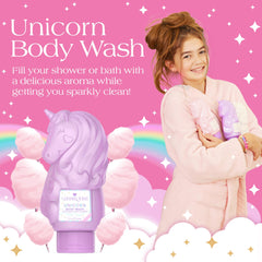 Glimmer Wish Unicorn Kids Body Wash top view highlights easy dispense