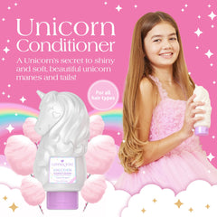 Glimmer Wish Unicorn Kids Conditioner cap close-up with easy-grip design.