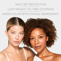 Glo Skin Beauty C-Shield applied on skin shows seamless blending and glow.