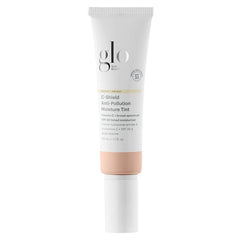 Glo Skin Beauty C-Shield Moisture Tint bottle shows lightweight, breathable coverage for daily wear.