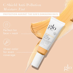 Glo Skin Beauty C-Shield Moisture Tint lightweight texture on fingertips.