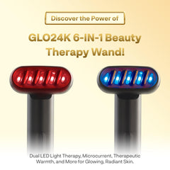 GLO24K wand focused on the eyes for refreshed appearance and gentle contouring.