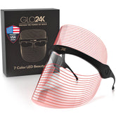 GLO24K 7-color LED mask close-up for radiant skin
