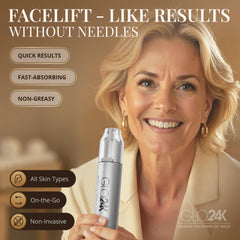 GLO24K XL lifting cream jar close-up suggesting lift and firmness