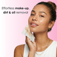 Close-up of wipe texture shows soft fibers for comfortable cleansing with Global Beauty Care.