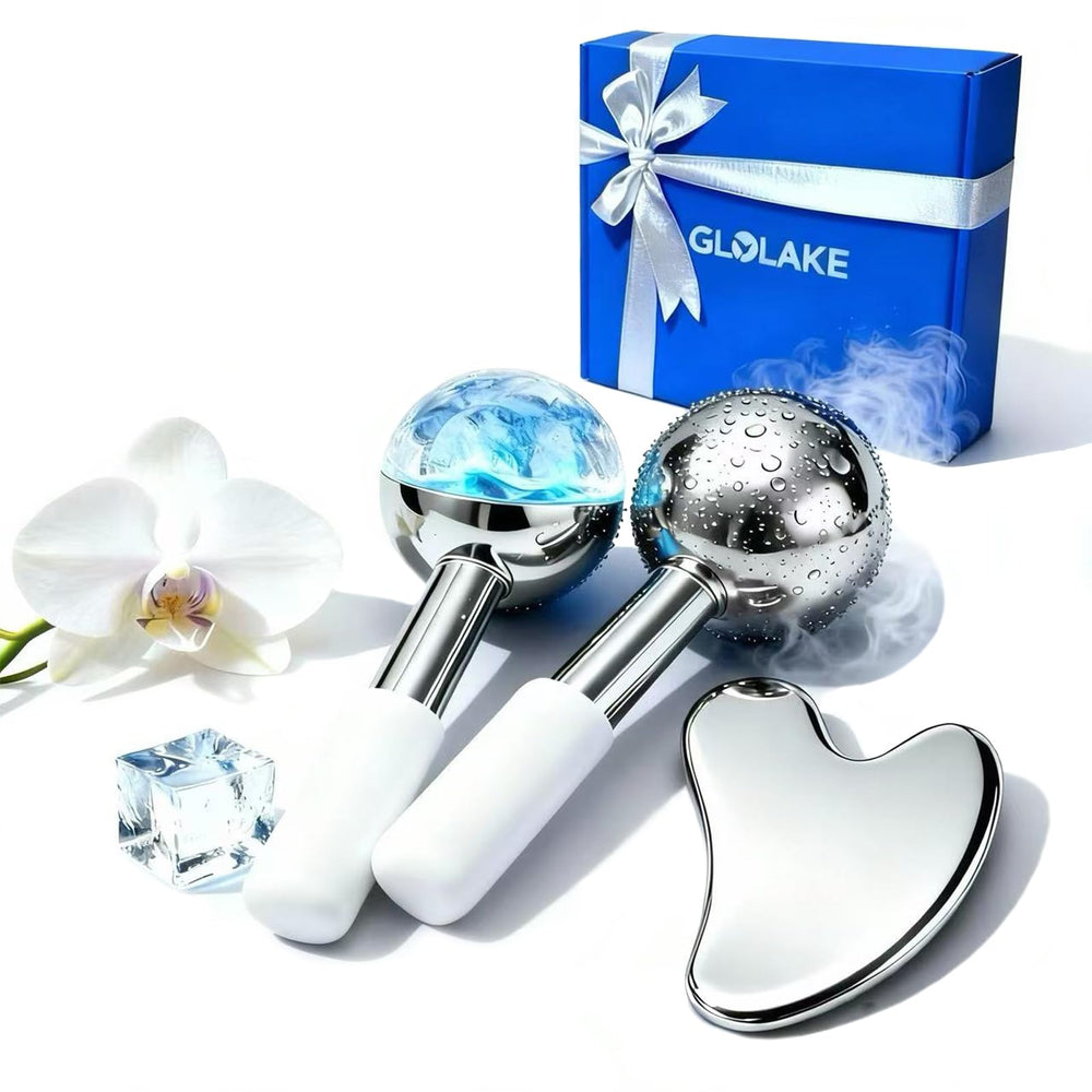 GLOLAKE Ice Roller for Face delivers cooling relief to refresh tired skin.