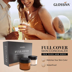 Glossiva concealer swatches demonstrate skin-tone matching shades