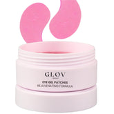 Glov Beauty Intense Rejuvenating Under Eye Gels pack front, hydrated skin in sight.