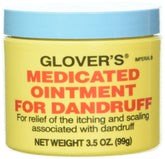 Glover's Medicated Ointment dandruff jar helps relieve itching and visible flakes.