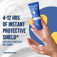 Hands applying Shielding Lotion to demonstrate quick absorption and relief