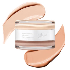 Glow dual-ended concealer with rose-salmon corrector for under-eye brightening and blemish coverage.