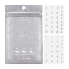 Glow Diamond Drop blemish patch packaging with holographic design and 100 patches for daily use.